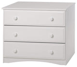 Essentials Three Drawer Dresser, White Finish