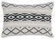 Black And White Hand-Woven Benehan Throw Pillow, 16" x 26"