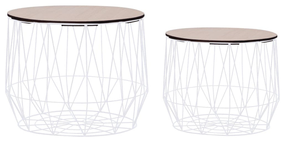 vidaXL Coffee Table 2 pcs White