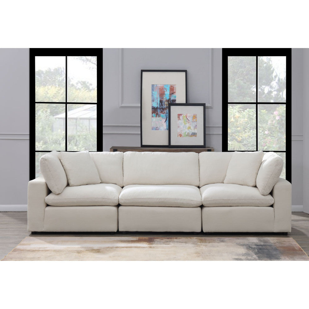 Haven Living Room Set, Beige, 3-Piece
