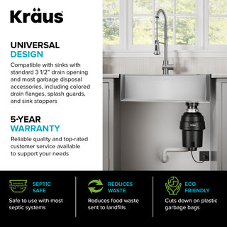 Bellucci Workstation 33" Undermount Granite Kitchen Sink, Garbage Disposal