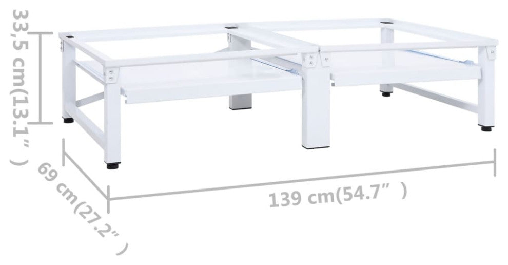 vidaXL Washing Machine Pedestal Washer and Dryer Stand Washing Machine Riser