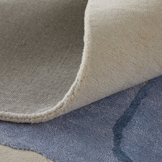 Ramiro R8887 Transitional/Industrial/Casual Rug, Blue, 10'x14'