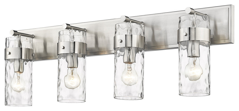 Zlite 3035-4V-BN 4-Light Vanity, Clear