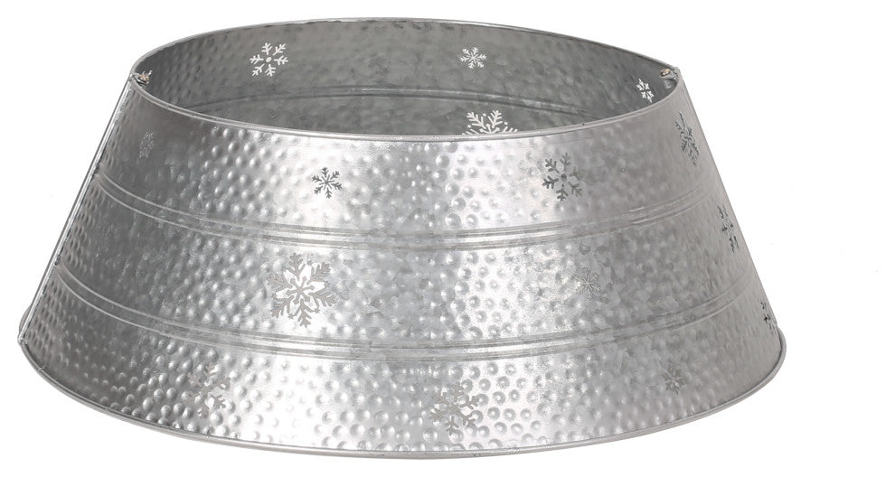 Clough Metal Christmas Tree Collar, Silver