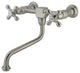 Kingston Brass Wall Mount Bathroom Faucet, Brushed Nickel