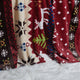 Christmas Deer Flannel Fleece Blanket, Burgundy Christmas Deer, Queen