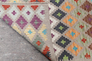 Turkish Flat-Woven Southwestern Kilim 9' Oriental Runner Rug, 9'5"X2'8"