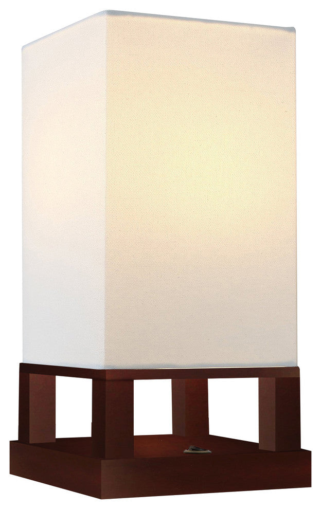 Brightech Maxwell Table, Nightstand, Desk & Table Lamp, Havanah Brown