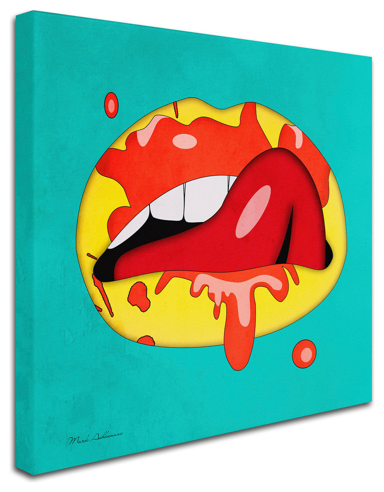 Mark Ashkenazi 'Lips' Canvas Art, 24"x24"