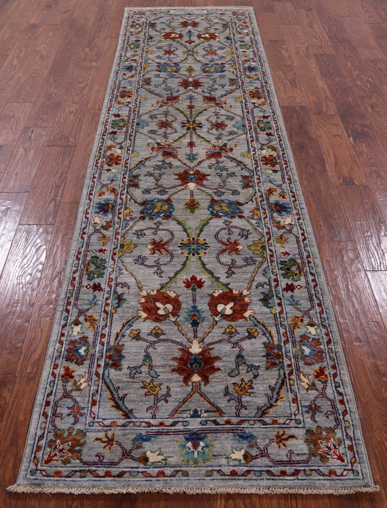 Runner Persian Tabriz Hand Knotted Rug 2' 8" X 9' 11" Q5735