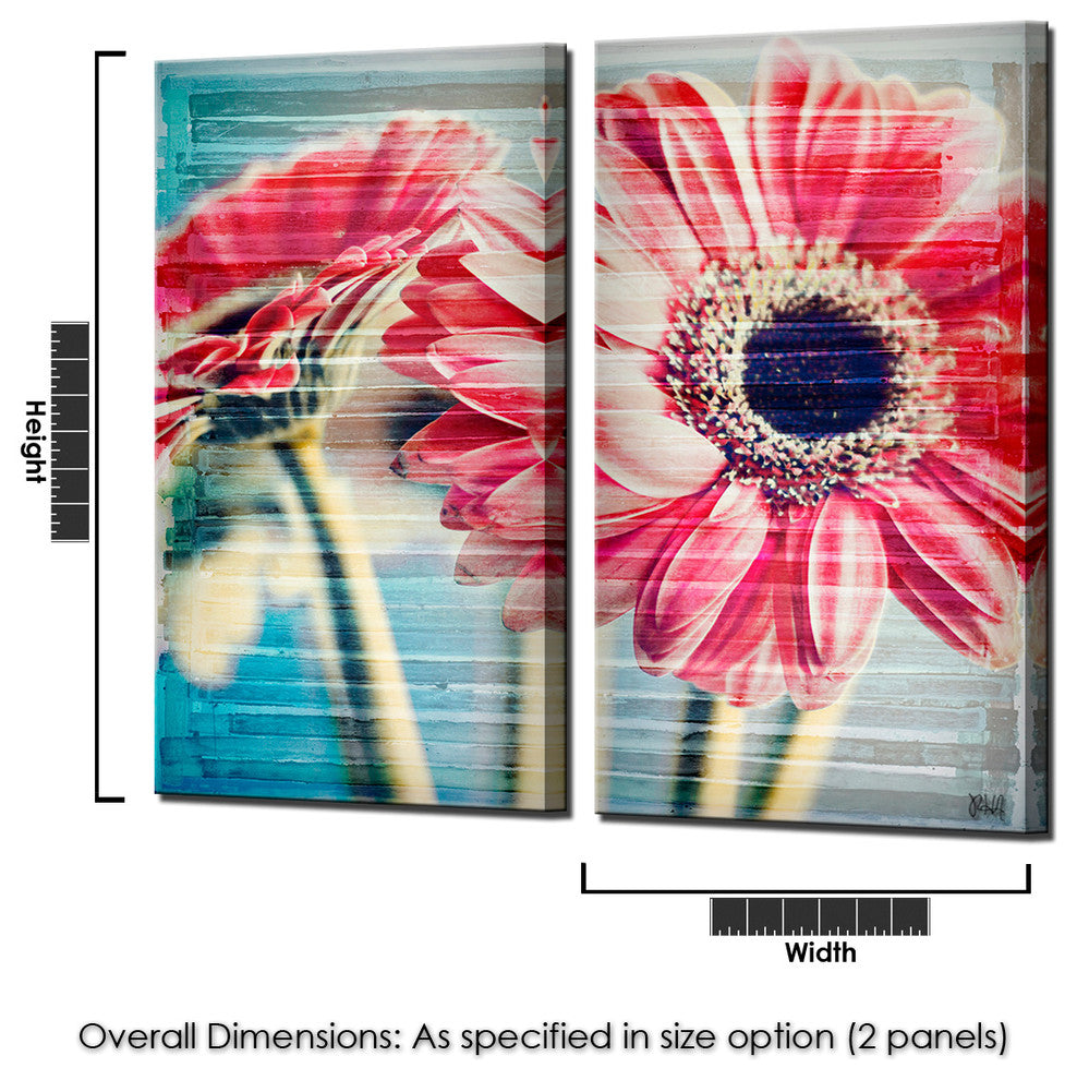 Painted Petals XXII Canvas Art, 20"x30" 2-Panels