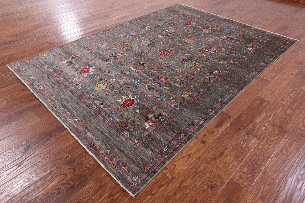 Handmade Persian Tabriz Wool Rug 6' 9" X 9' 10" Q9623