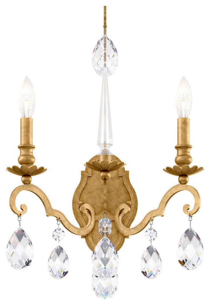 Renaissance Nouveau 15x21" 2-Light Traditional Sconce, Heirloom Gold