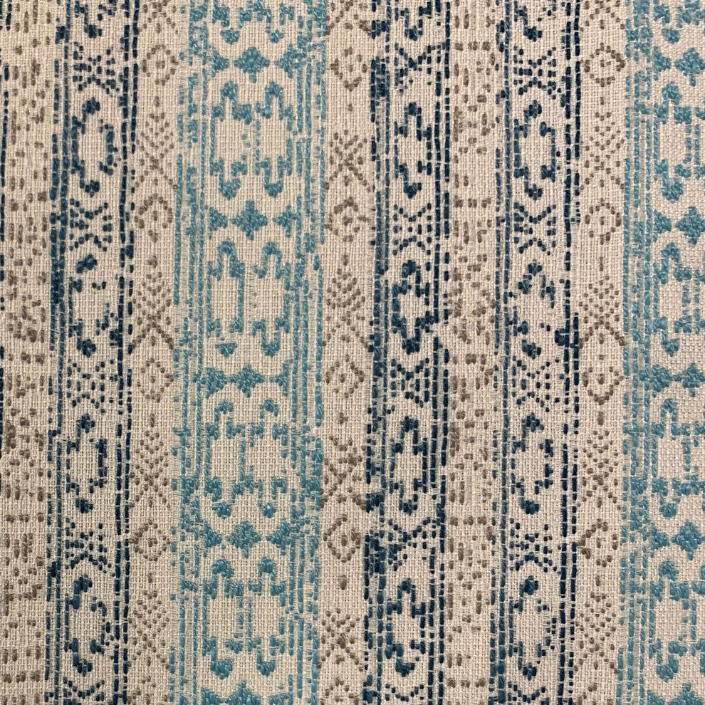 Plutus Blue Mayan Stripe Luxury Throw Pillow, 16"x16"