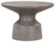 Sephie Round Pedastal Coffee Table, Gray Concrete