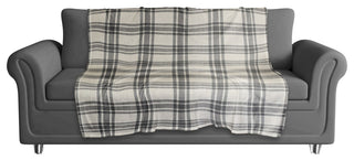 Black Plaid 50x60 Coral Fleece Blanket