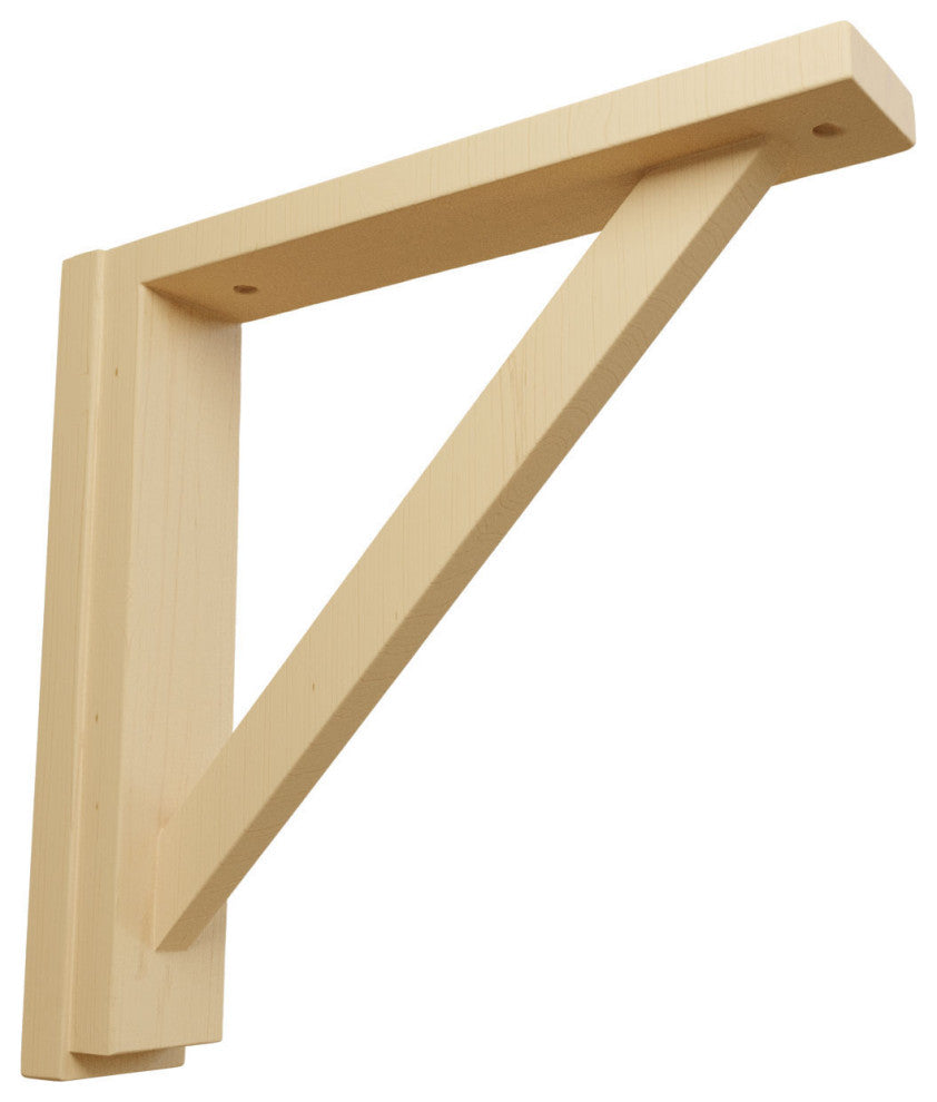 2 1/2"W x 12 3/4"D x 12 1/4"H Traditional Shelf Bracket, Alder