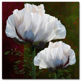 Tina Lavoie 'Coquelicots En Vert' Canvas Art, 18" x 18"