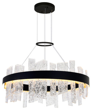 Guadiana 32 in LED Black Chandelier
