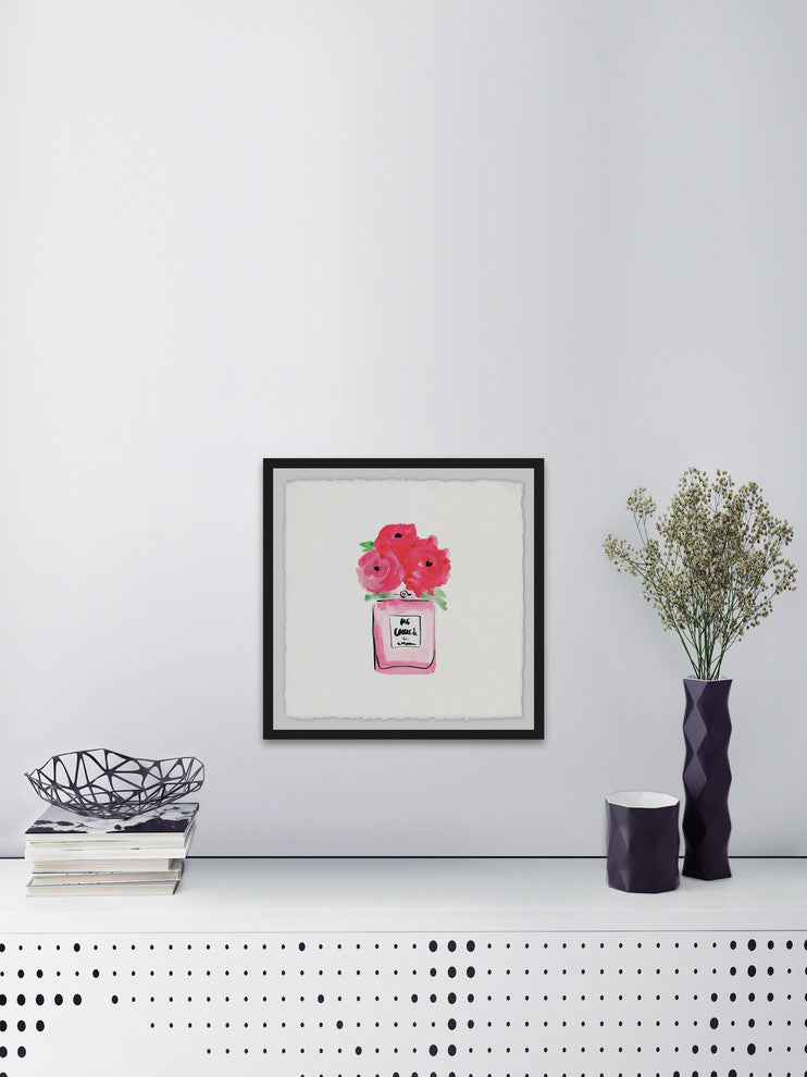 "Blooming Pink" Framed Painting Print, 24"x24"