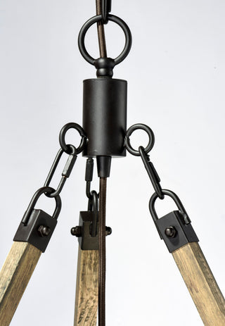 Maxim 20335 Lodge 6 Light 24" Weathered Wood Chandelier - Weathered Oak /