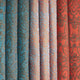 Anita Gathered Curtain, Orange And Natural, 53"x112"