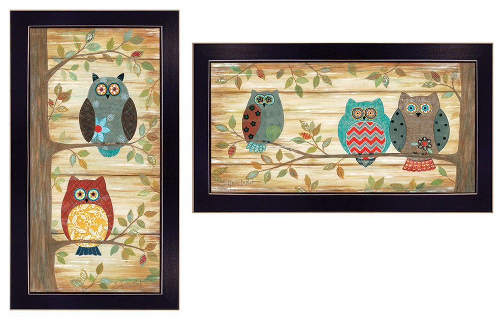 "The Wise Owls" Collection by Annie LaPoint, Printed Framed Wall Art