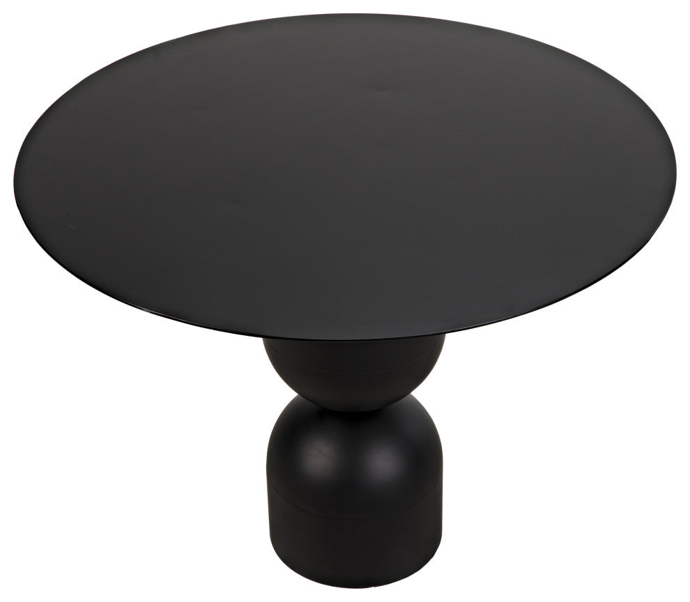 Wanda Dining Table, Black Metal