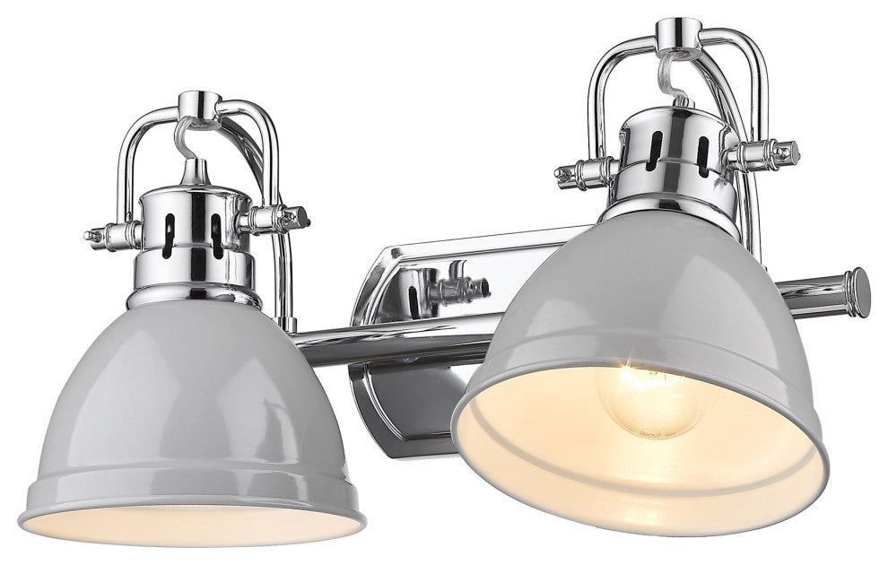 Duncan 2 Light Bath Vanity With Gray Shades Shade