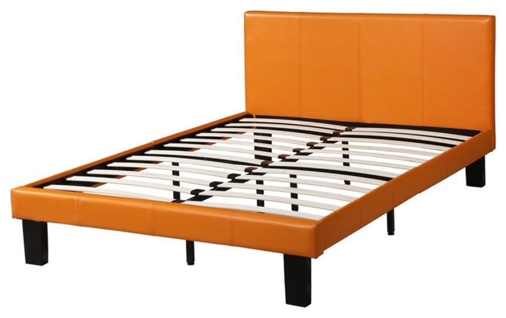 Twin Bed,Pu,Citrus Yellow