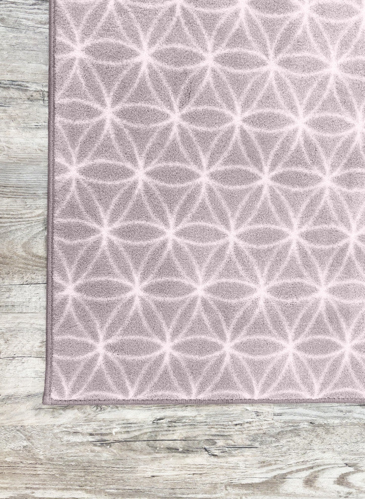 EYELET Soft Tactesse Nylon Area Rug with Anti-Stain Protection, Orchid, Xxl: 12'x18'