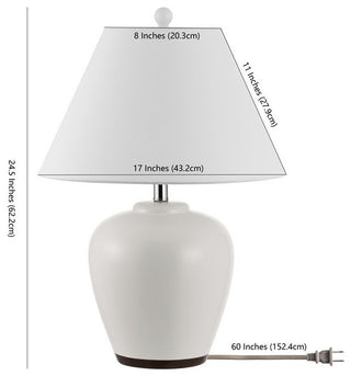 Safavieh Etren Table Lamp Ivory