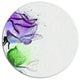 Beautiful Blue Rose With Leaves, Floral Round Metal Wall Art, 23"