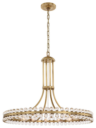 Crystorama Clo-8899-Ag Clover 12 Light Aged Brass Chandelier