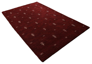 Hand Knotted Loom Wool Area Rug Contemporary Red White, [Rectangle] 9'x12'