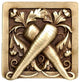 Leafy Carrot Knobs, Antique-Style Brass