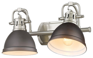 Duncan 2-Light Bath Vanity With Rubbed Bronze Shade