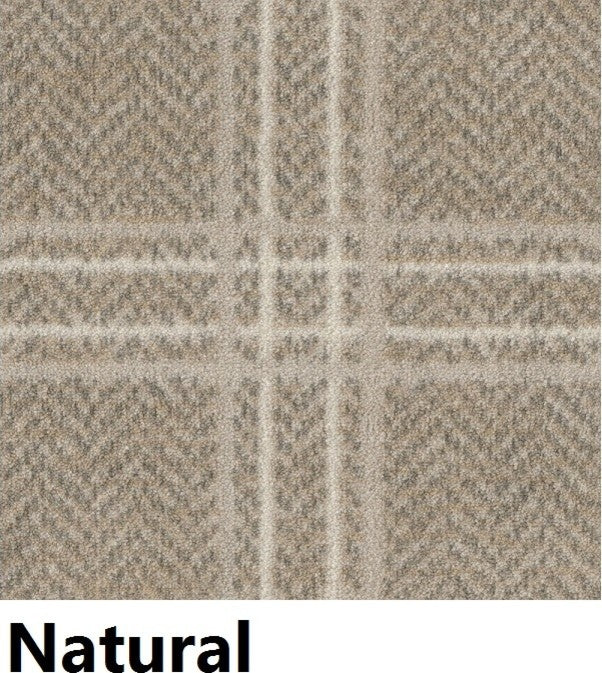 Natural Herrington Plaid Area Rug Milliken Tactesse Nylon, 4'x6'
