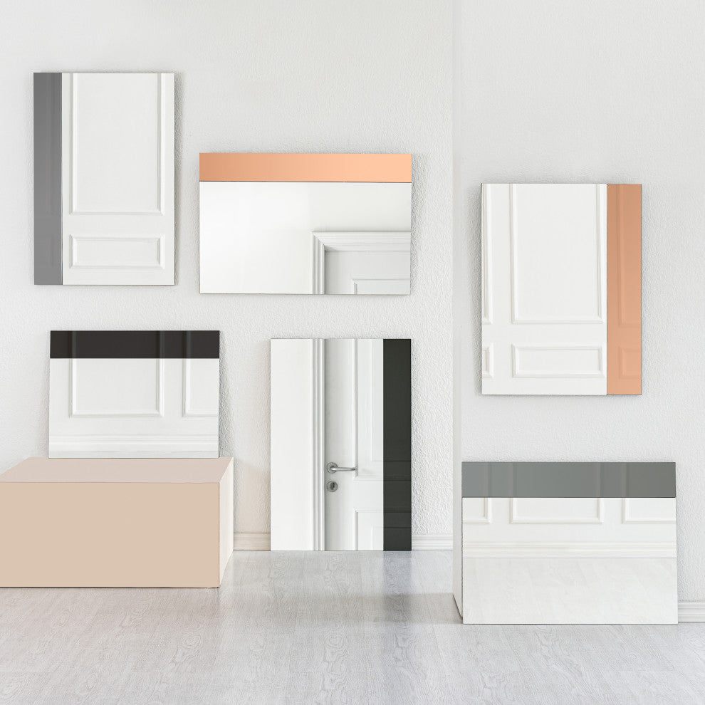 Eric Accent Rectangle Mirror, Smoke, 24"x18"