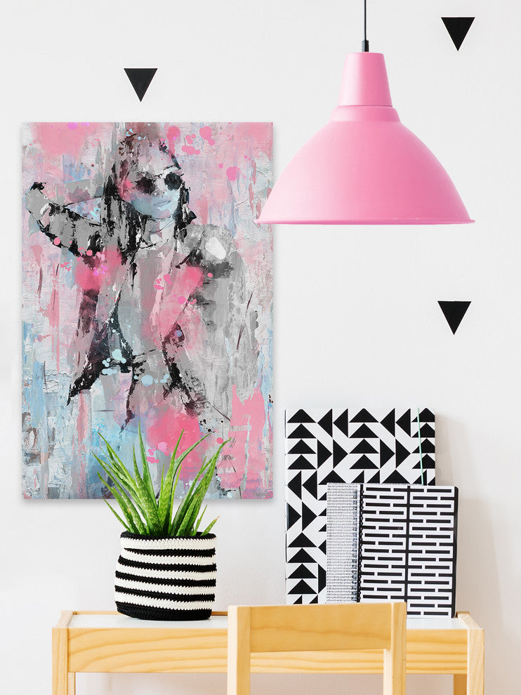 "Urban Style Fashion" Painting Print on Wrapped Canvas, 24"x36"