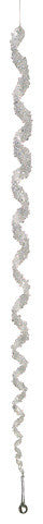Simply Elegant Spiral Winter Icicle Drop Christmas Ornament, 36"