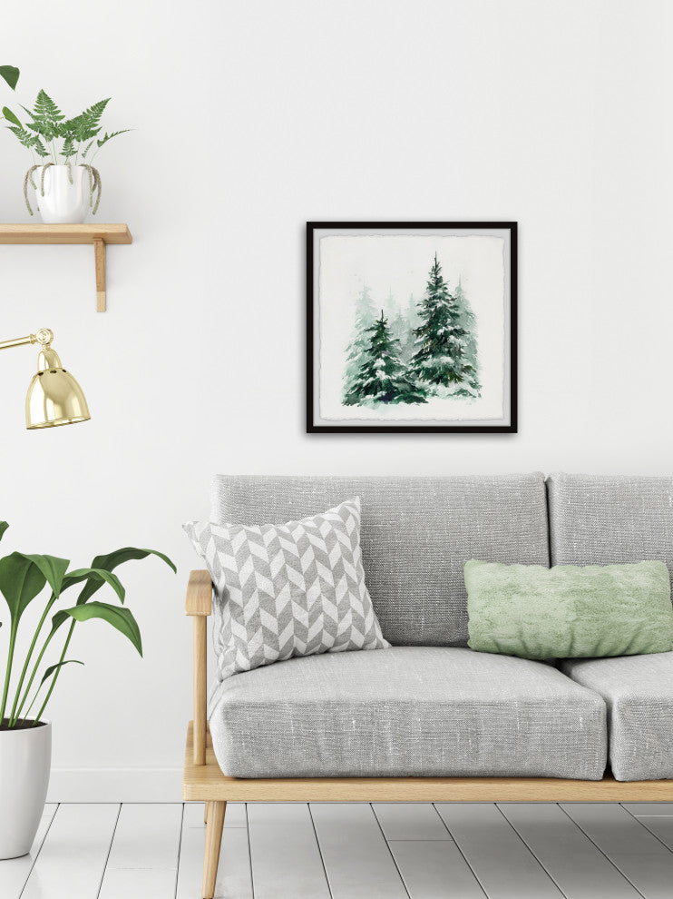 "Into the Winter Woods" Framed Painting Print, 18x18