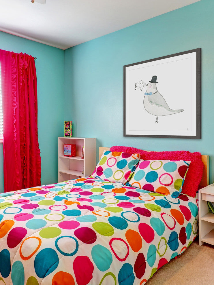 "Classic Bird" Framed Painting Print, 12"x12"