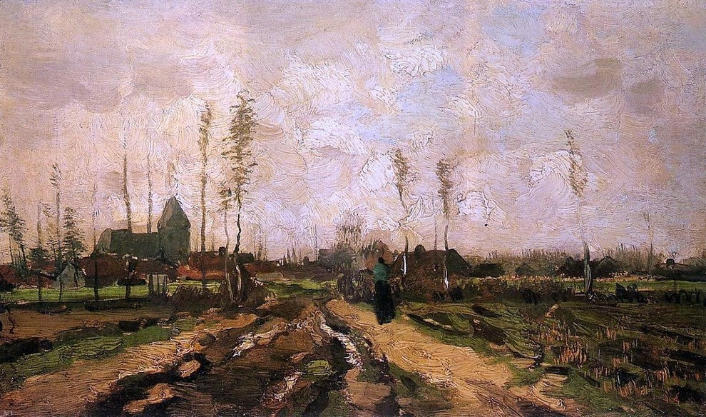 Vincent Van Gogh Landscape With Church and Farms Wall Decal