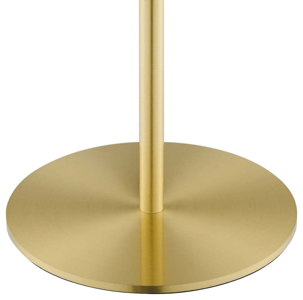 Table Lamp, White Gold, Glass, Modern, Mid Century Cafe Bistro Hospitality