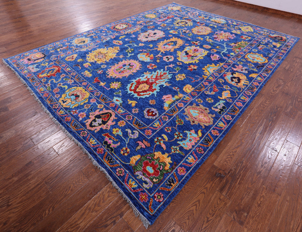 Turkish Oushak Hand Knotted Wool Rug 10' 1" X 13' 6" - Q16094