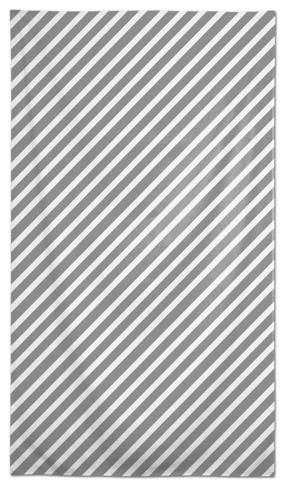 Candy Stripes Gray 58x102 Tablecloth