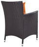 Espresso Orange Convene 8 Piece Outdoor Patio Dining Set