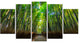 Road through Dense Bamboo Groves, Large Landscape Canvas Art, 60"x32", 5 Panels